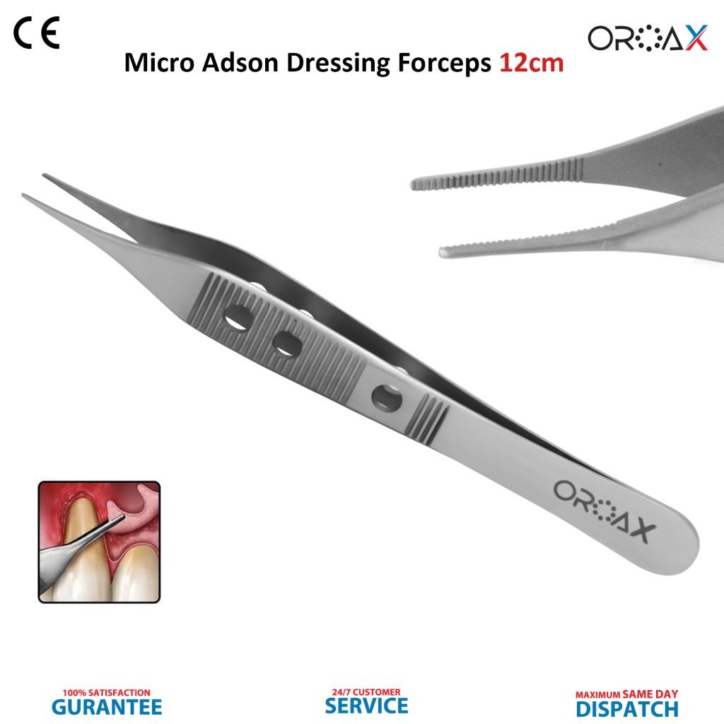 Micro Adson Dressing Forceps 12cm