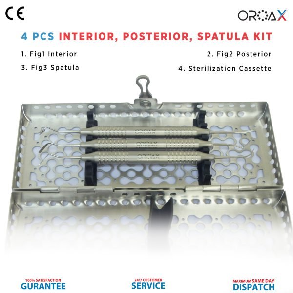 Composite Placement 4pcs Kit Dental filling Tools