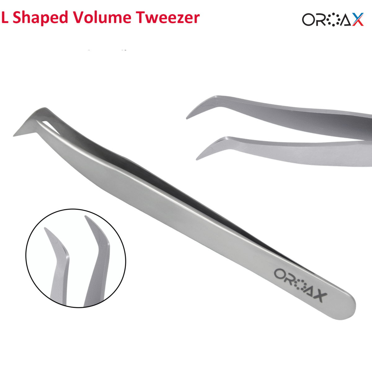 L Shaped Volume Eye Lash Extension Orthodontic Tweezer - Image 3