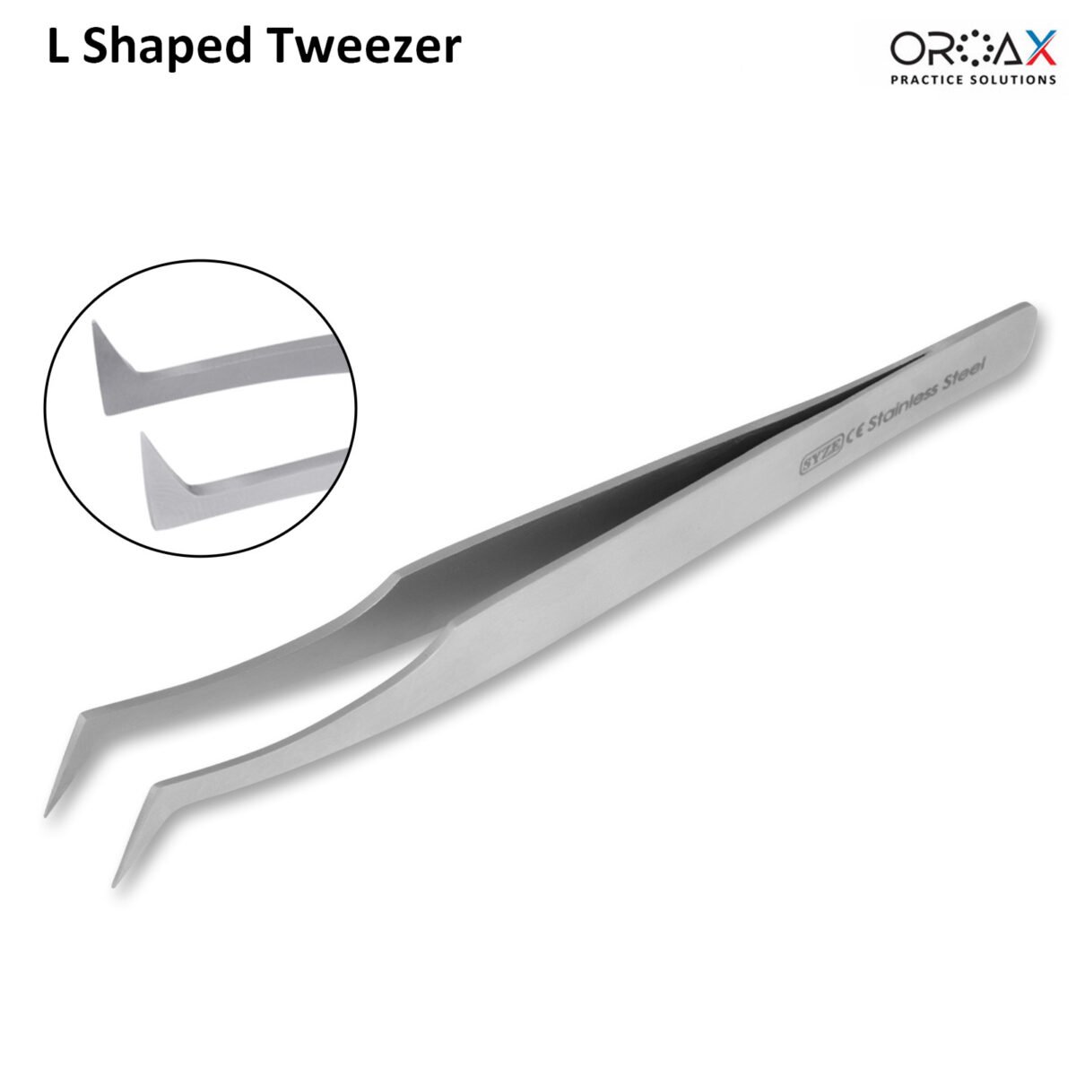 L Shaped Eyelash Tweezers - Image 3