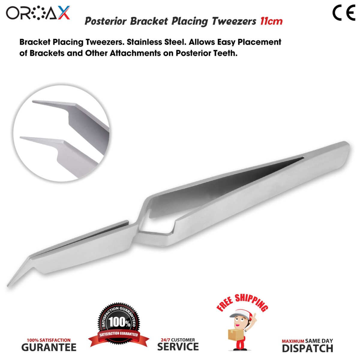 Posterior Bracket Placing Tweezers