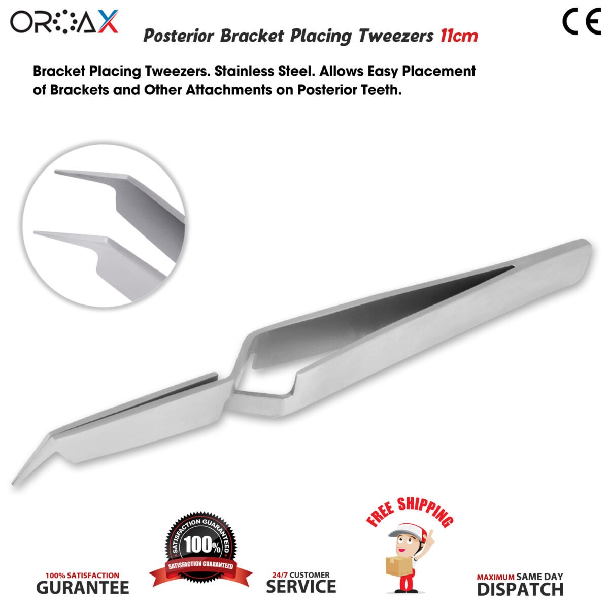 Posterior Bracket Placing Tweezers - Image 2