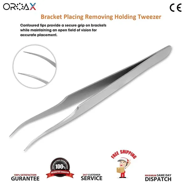 Dental Bracket Holding Removing Tweezers Orthodontic Placing Forceps