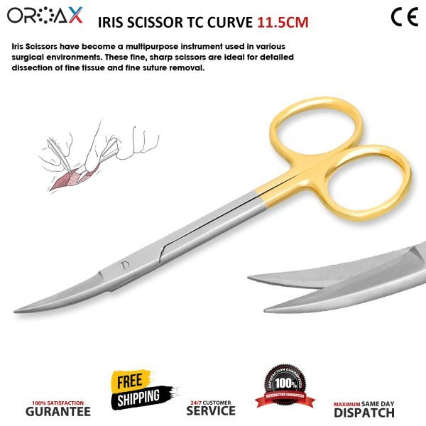 Iris Scissor Curved 11.5cm Dental Surgical Instruments