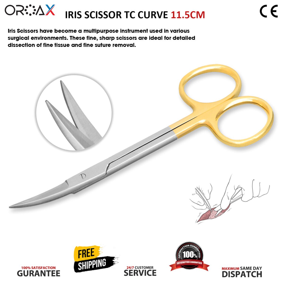 Iris Scissor Curved 11.5cm