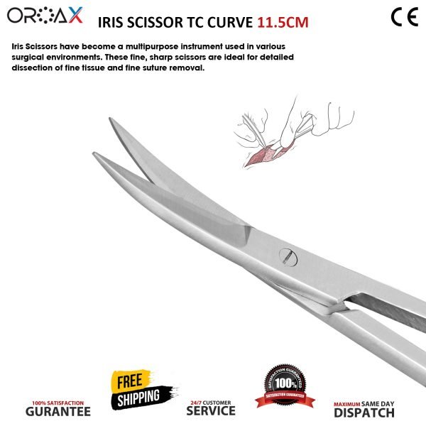 Iris Scissor Curved 11.5cm Dental Surgical Instruments