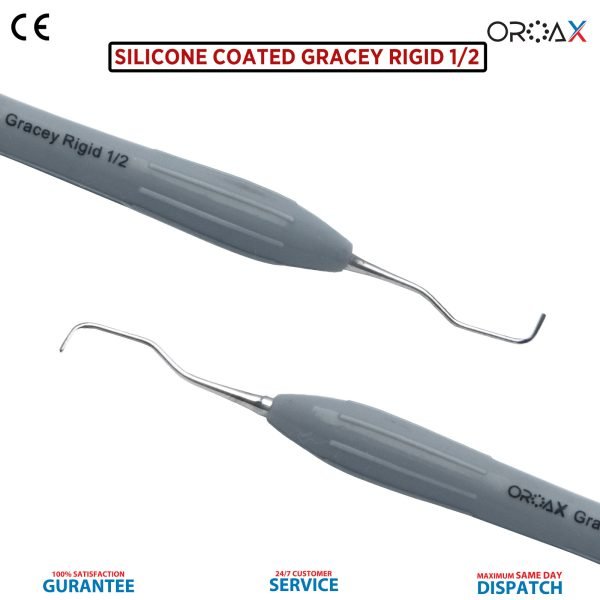 Dental Gracey Curettes Perio Hygienist Scalers Silicone Handle 7pcs
