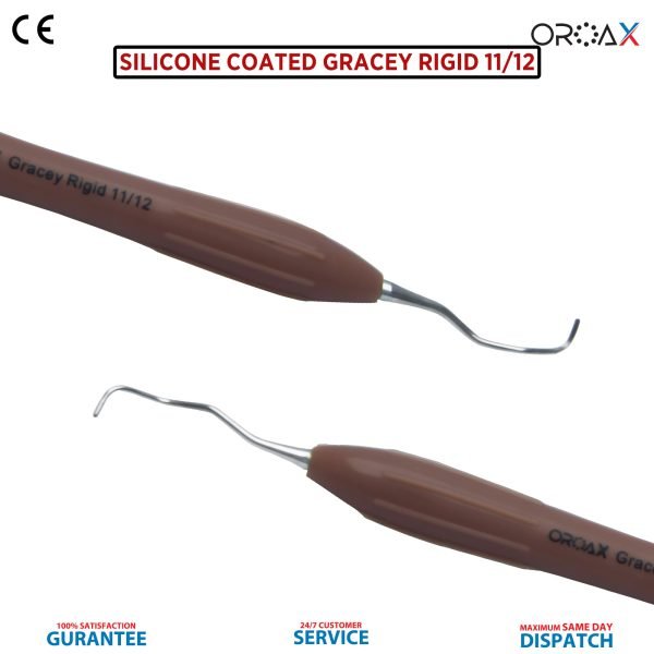 Dental Gracey Curettes Perio Hygienist Scalers Silicone Handle 7pcs