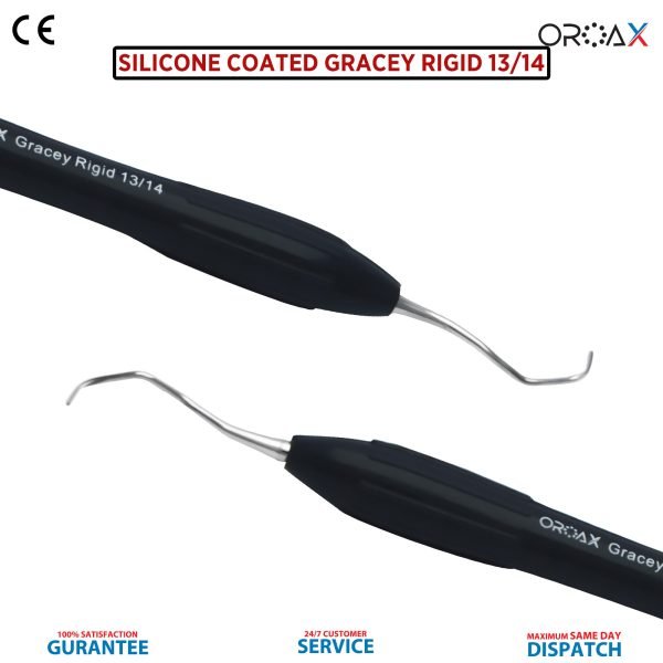 Dental Gracey Curettes Perio Hygienist Scalers Silicone Handle 7pcs