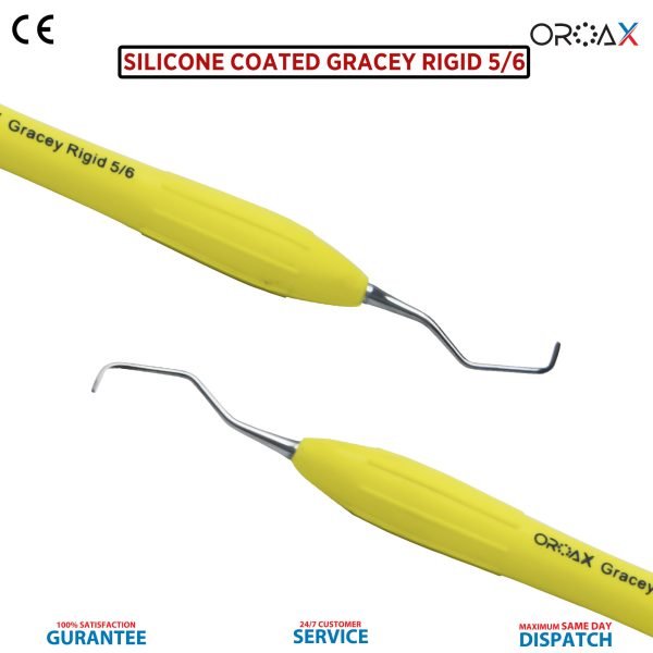 Dental Gracey Curettes Perio Hygienist Scalers Silicone Handle 7pcs