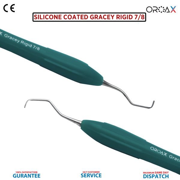 Dental Gracey Curettes Perio Hygienist Scalers Silicone Handle 7pcs
