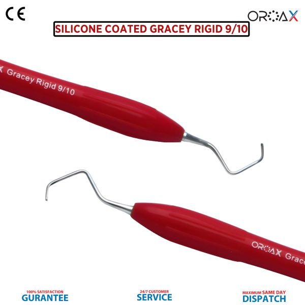Dental Gracey Curettes Perio Hygienist Scalers Silicone Handle 7pcs