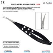 Noyes Micro Scissor 12cm Curved Spring Surgical Tools - Image 2