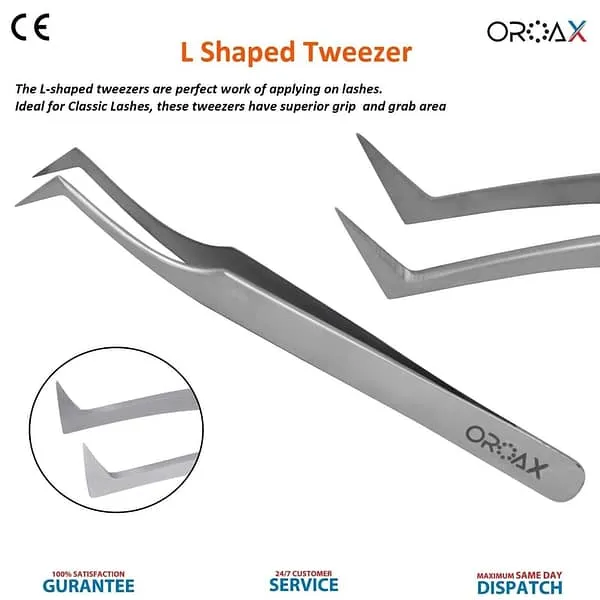 L Shaped Eyelash Tweezers