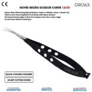Noyes Micro Scissor 12cm Curved Spring Surgical Tools - Image 3
