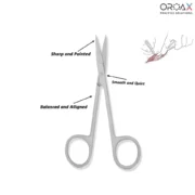 Surgical Iris Scissor 11.5cm Straight - Image 3