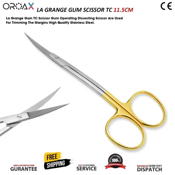 LA Grange Gum Scissor TC 11.5CM Oral Surgial Instruments