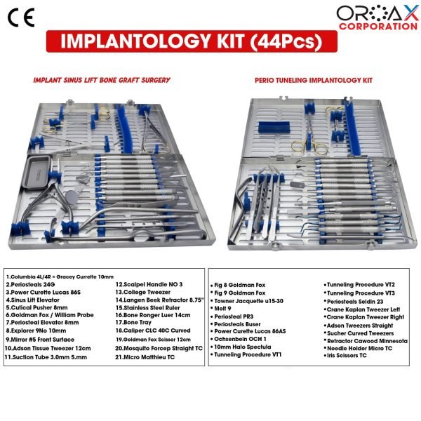 Sinus Lift Bone Grafting Implantology Kit 44PCS