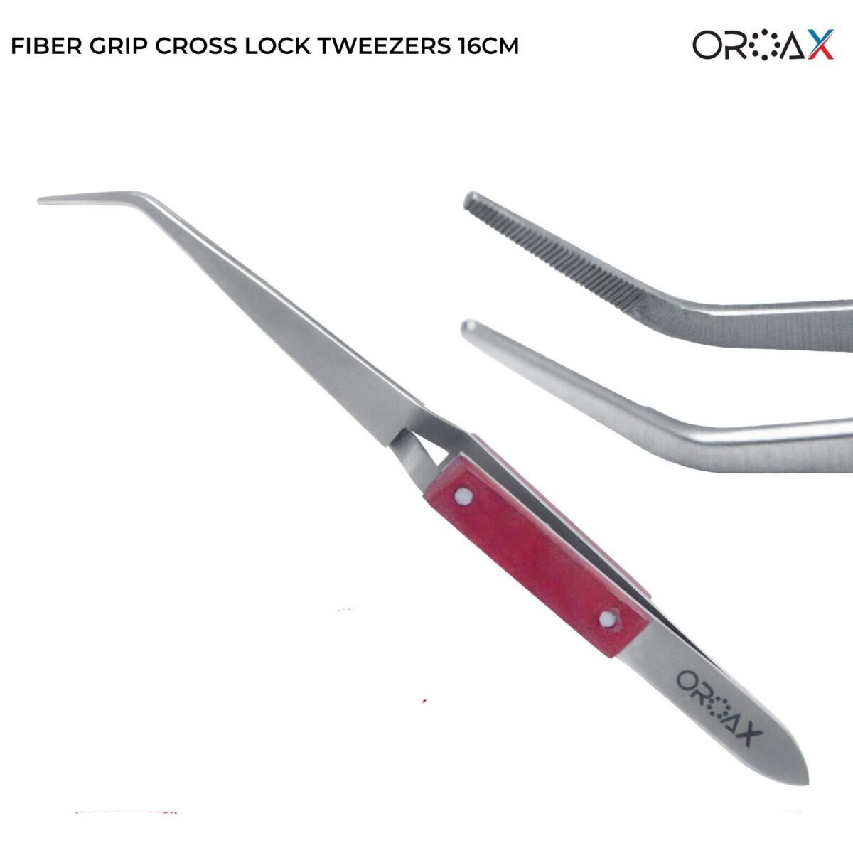 Fiber Grip Cross Lock Tweezer 16cm - Image 2