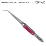 Fiber Grip Cross Lock Tweezer 16cm