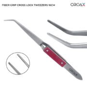 Fiber Grip Cross Lock Tweezer 16cm - Image 3