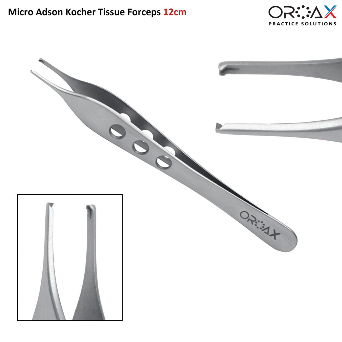 Micro Adson Kocher Forceps 12cm Tissue Grasping Surgical Instruments - Image 3