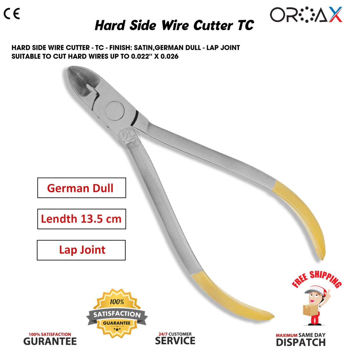 Hard Wire Chairside Cutter TC 13.5cm Orthodontic Wires Bending Dentistry Pliers