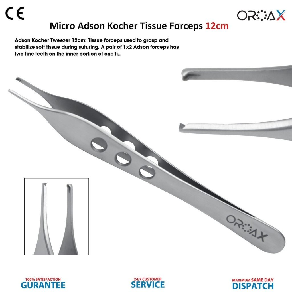 Micro Adson Kocher Forceps 12cm Tissue Grasping Surgical Instruments