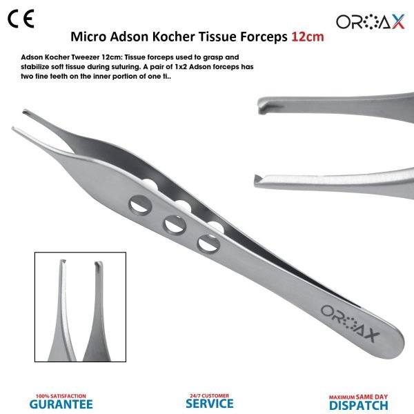 Micro Adson Kocher Forceps 12cm Tissue Grasping Surgical Instruments