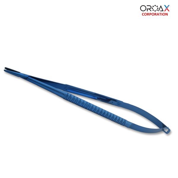 Castroviejo Needle Holder Straight TC 17cm Blue Titanium Coated