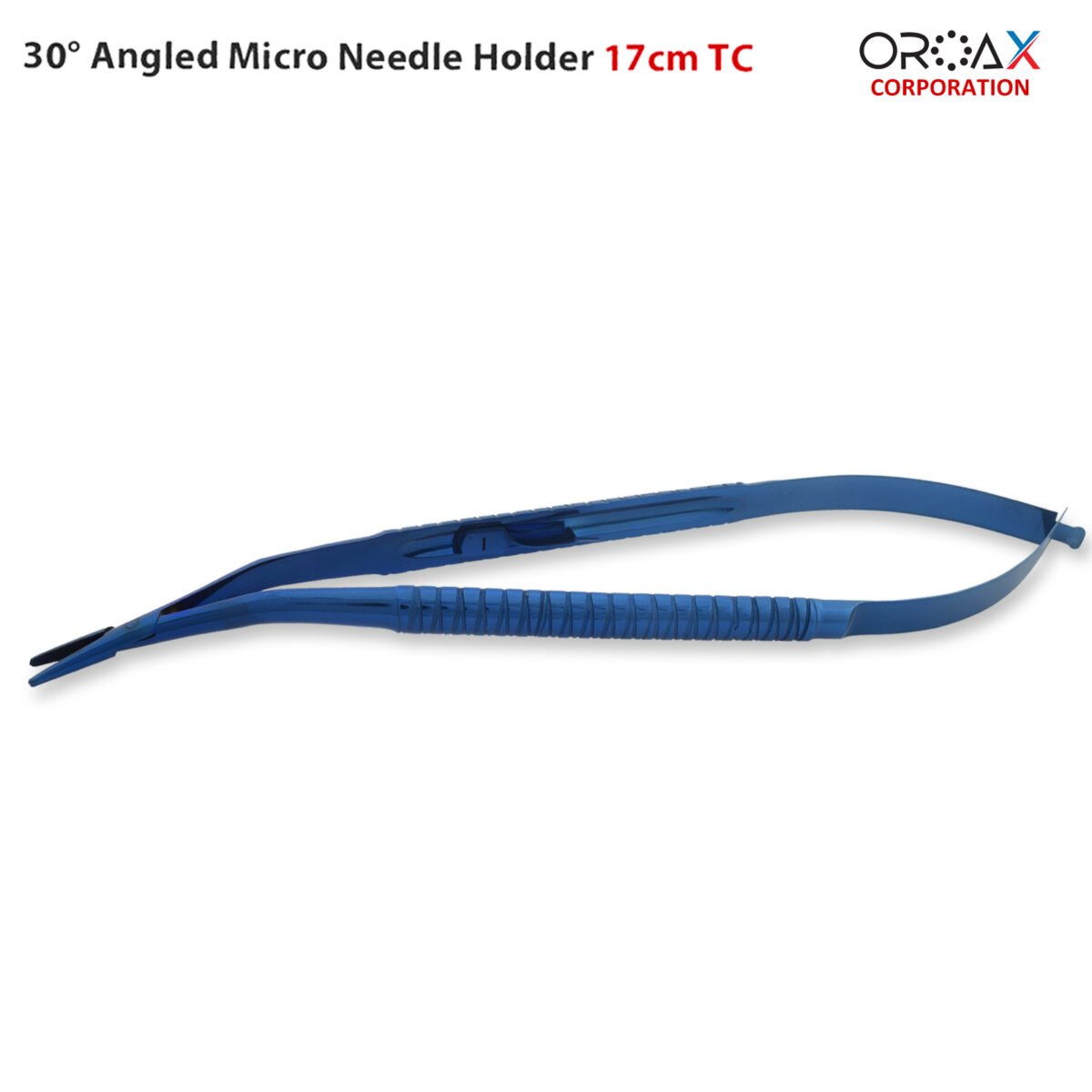 Microsurgical 30°Angled Needle Holder TC 17cm - Image 1