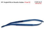 Microsurgical 30°Angled Needle Holder TC 17cm