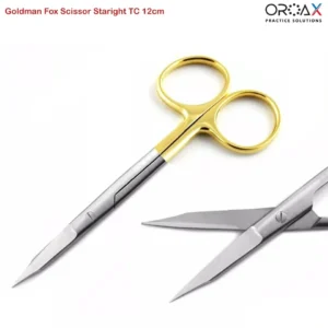 Goldman Fox Scissor TC Straight 12cm Suture Removal Eye Surgery Scissors