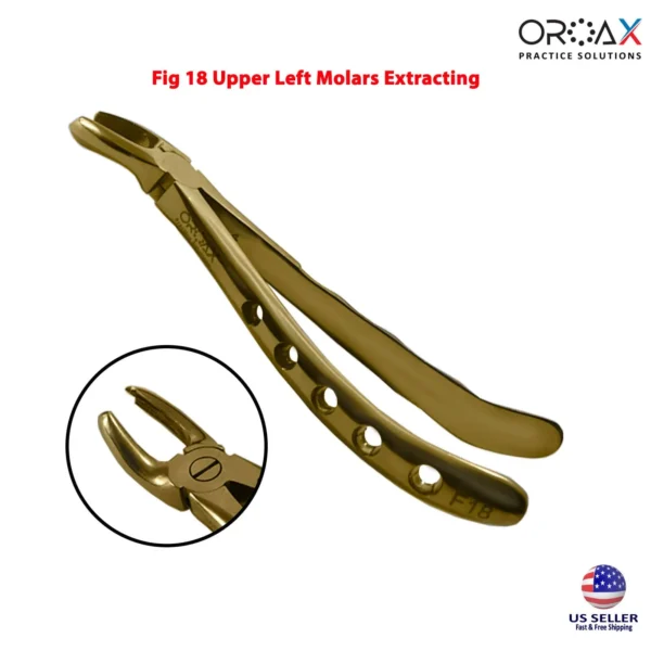 Tooth Extraction Forceps Gold 10pcs Kit