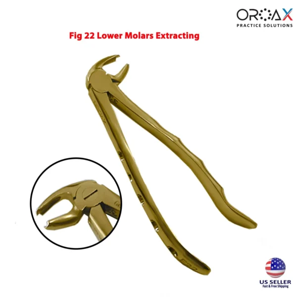 Tooth Extraction Forceps Gold 10pcs Kit