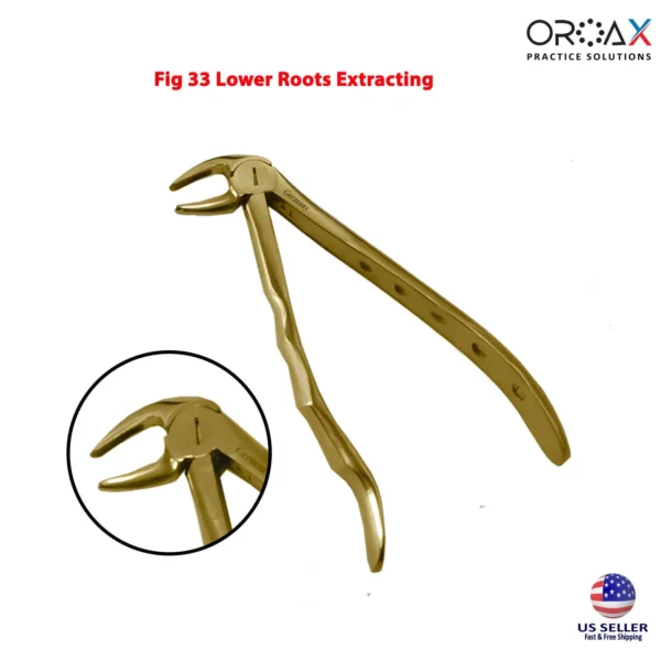 Tooth Extraction Forceps Gold 10pcs Kit
