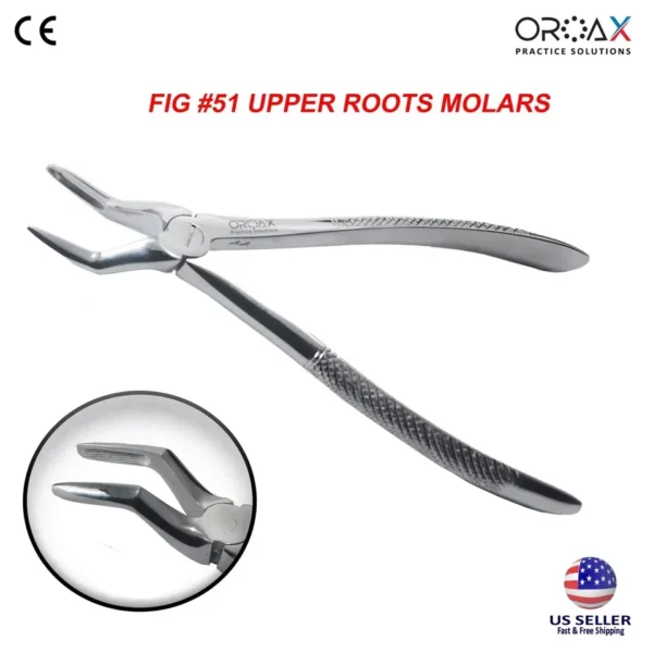 Tooth Forceps Fig #51 For Upper Roots