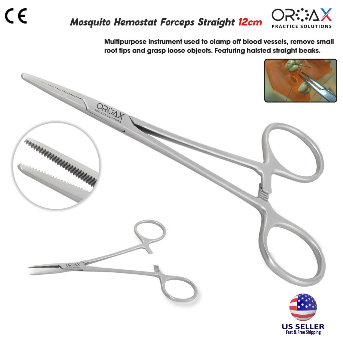 mosquito hemostat forceps 4.75"STRAIGHT