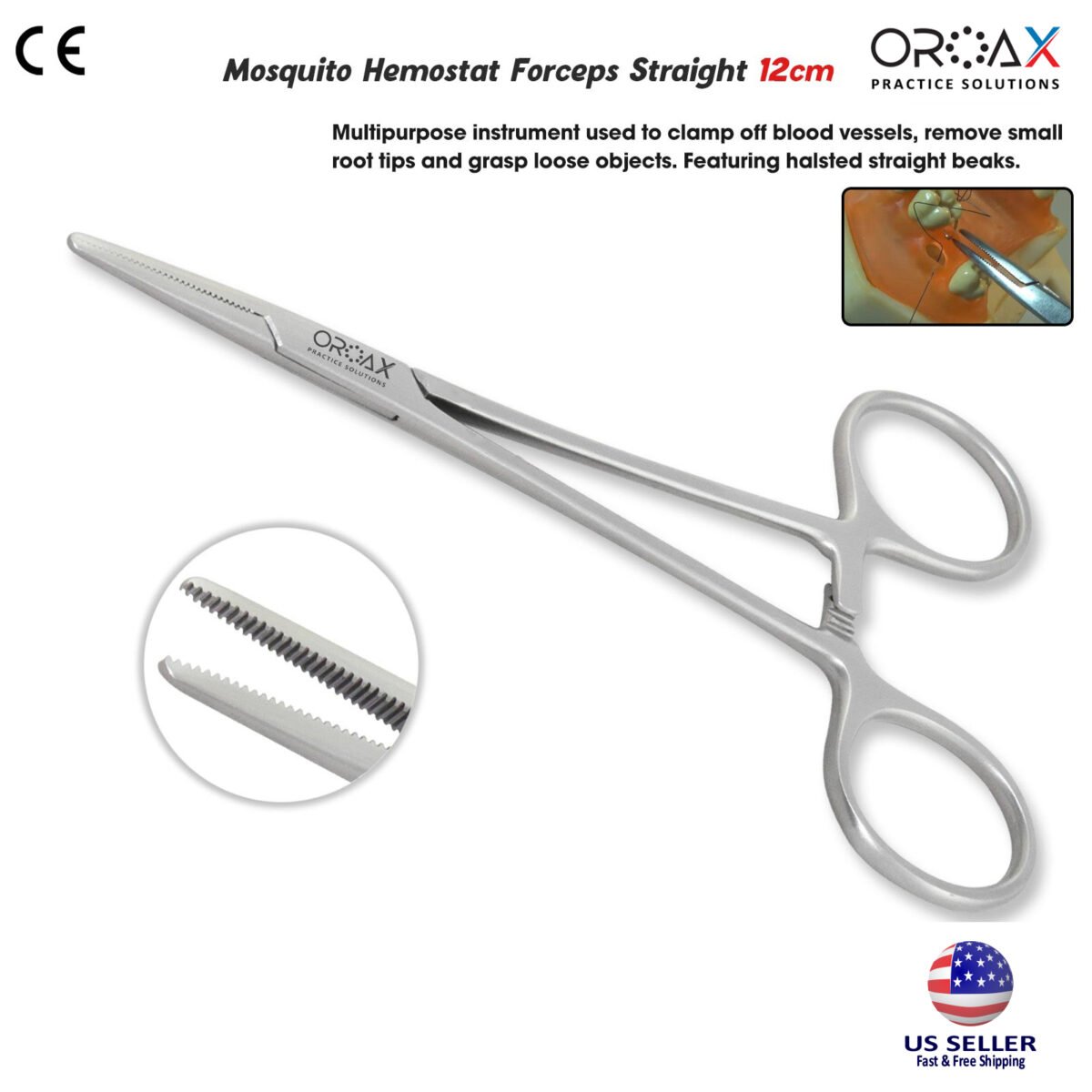 mosquito hemostat forceps 4.75"STRAIGHT