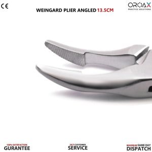 Weingart Plier 13.5cm Arch Wire Bending Placement Ortho Pliers Pince Weingart de 13,5 cm pour le pliage et la mise en place des arcs orthodontiques Weingart-Zange 13,5 cm für das Biegen und Platzieren von Bogendraht in der Kieferorthopädie. Pinza Weingart da 13,5 cm per la piegatura e il posizionamento degli archi ortodontici. Alicate Weingart de 13,5 cm para dobrar e posicionar arcos ortodônticos. Alicate Weingart de 13,5 cm para doblar y colocar alambres de arco en ortodoncia.
