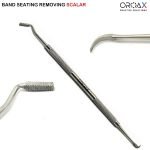 Orthodontic Band Pusher Scaler Bands Seating Scraper Placement Removing Tools Empujador de Bandas Ortodónticas Herramienta para Asentar Bandas Escalador Herramienta de Rasqueta Ortodóntica Outil de Positionnement des Bandes Outil de Grattoir Orthodontique Skalierband-Sitzwerkzeug Orthodontisches Schaberwerkzeug Bandplatzierungswerkzeug für die Kieferorthopädie Orthodontischer Banddrücker mit Schaber