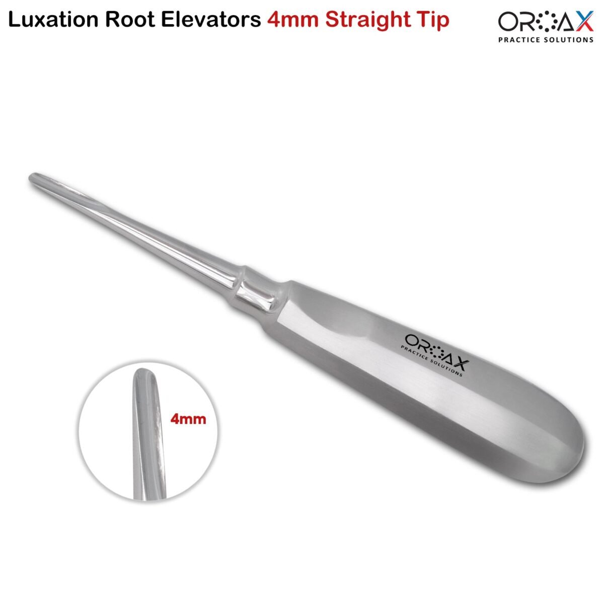 Tooth Luxation Root Elevator Straight 4mm Oral Surgery Instruments - Image 2