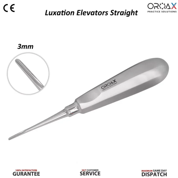 Luxating Root Elevator 3mm Teeth Extracting Surgical Elevators