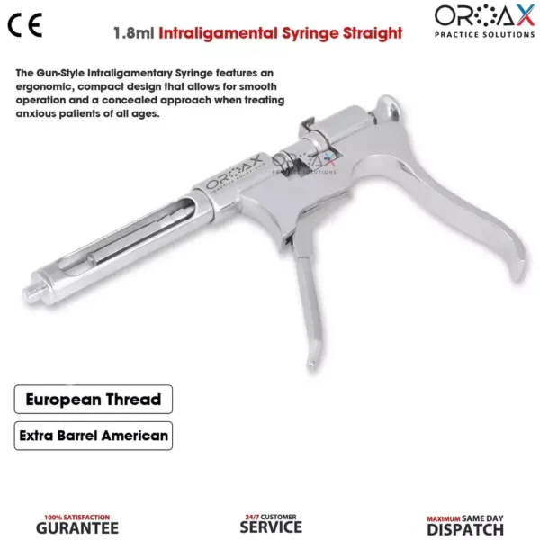 Dental Intraligamentary Gun Style Syringe 1.8ml