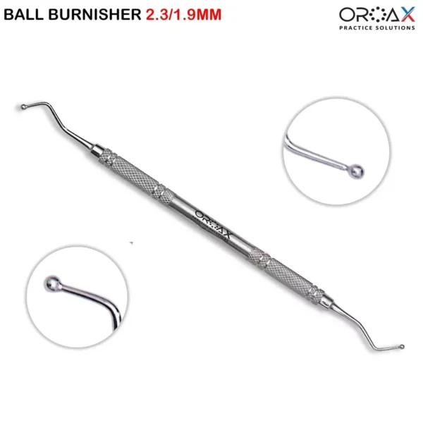 Dental Ball Burnisher 2.3/1.9mm Composite Amalgam Plastic Filling Restorative