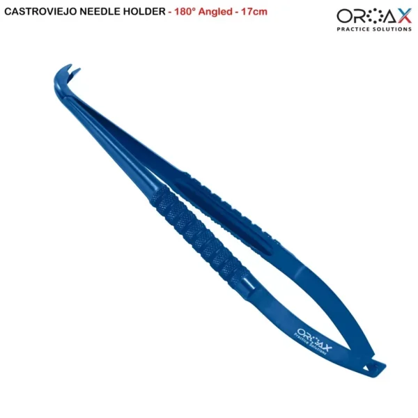 Castroviejo Micro Surgical Needle Holder Blue Color Coated