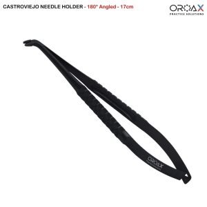 urgical Castroviejo Needle Holder 17cm Delicate Suturing Microsurgery Forceps Castroviejo de 17 cm, un instrument chirurgical utilisé pour la suture précise en microchirurgie. Primer plano de un portagujas Castroviejo de 17 cm, un instrumento quirúrgico utilizado para sutura precisa en microcirugía.