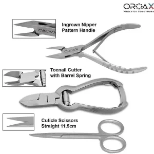 Ingrown Nipper Cutter Toenail Cuticle Removal Scissors Chiropody Podiatry Set
