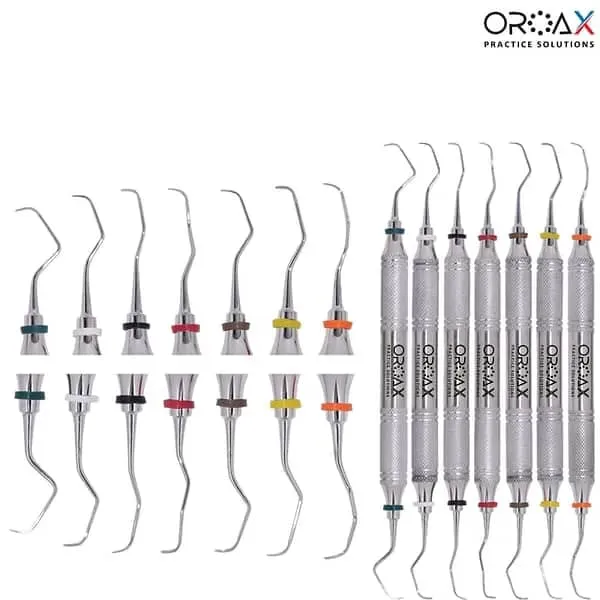 Gracey Curettes 7Pcs SET, 10mm HALLOW Handle