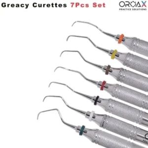 Gracey Curettes 7Pcs SET, 10mm HALLOW Handle